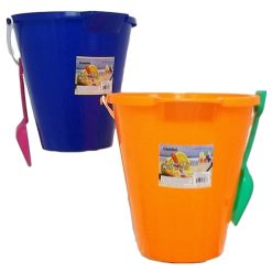 Toy Beach Bucket 9in W-Shovel Asst Clrs-wholesale