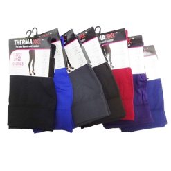 Thermaxx Fleece Lined Leggings Asst Clrs-wholesale