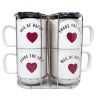 Coffee Mug Set 4pc Heart Design-wholesale