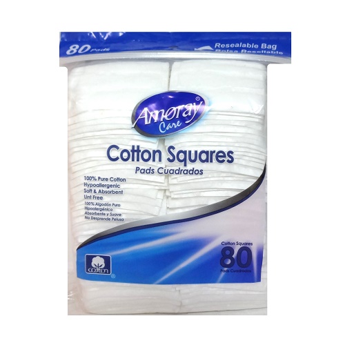 Amoray Cotton Squares 80ct-wholesale Amoray Cotton Squares 80ct-wholesale