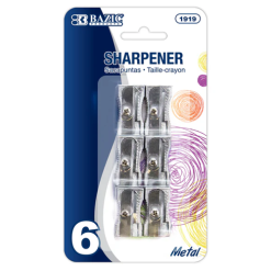 Pencil Sharpener Metal 6pk-wholesale