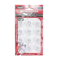 Suction Hooks 1.5in 12pc-wholesale
