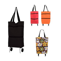 ***Shopping Cart Foldable 17in Asst Clrs-wholesale