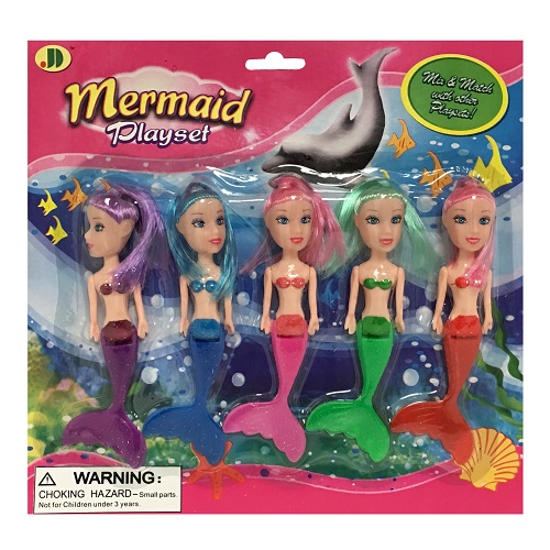 Toy Mermaid Set 5pc Asst Clrs-wholesale Toy Mermaid Set 5pc Asst Clrs-wholesale