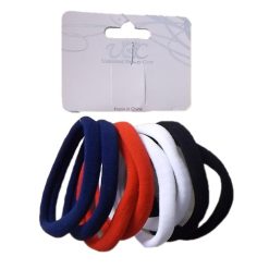 Hair Elastic Bands 8pc School Clrs-wholesale