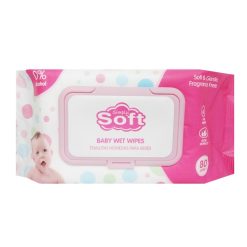Soft Baby Wipes 80ct Pink 0% Alcohol-wholesale