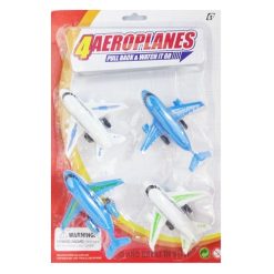 Toy Airplane Set 3½in 4pc Asst Clrs-wholesale