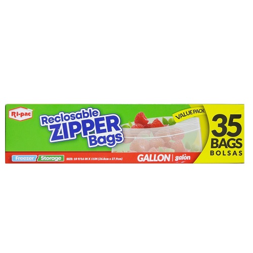 Ri-Pac Zipper Bags 1 GL 35ct-wholesale Ri-Pac Zipper Bags 1 GL 35ct-wholesale