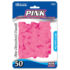 Eraser Cap Pink 50ct-wholesale