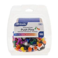 Push Pins 100pc Asst Clrs-wholesale
