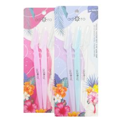 Facial Razor Set 3pk Asst Clrs-wholesale