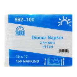 Dinner Napkins 150ct 2ply White-wholesale