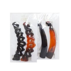 Hair Clip Banana 2pk Brown & Black-wholesale