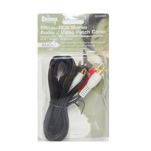 RCA Patch Cable 6ft Audio & Video-wholesale RCA Patch Cable 6ft Audio & Video-wholesale
