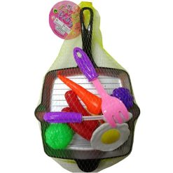 Toy Kitchen Square Pan W-Accessories Ast-wholesale