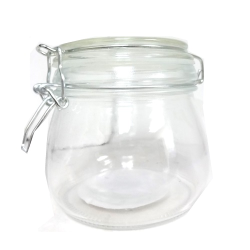 Canister Glass 16.9oz W-Latch Lid-wholesale Canister Glass 16.9oz W-Latch Lid-wholesale