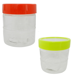 Glass Cansiter 27.1oz Asst Color Lids-wholesale