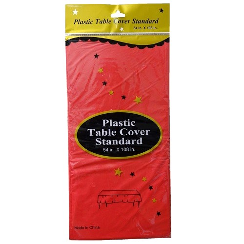 Table Cover 54 X 108in Red Plastic-wholesale Table Cover 54 X 108in Red Plastic-wholesale