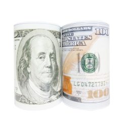 Coin Bank Tin 6in 100 Bill Design-wholesale