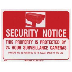Sign SECURITY NOTICE 12 X 16in-wholesale