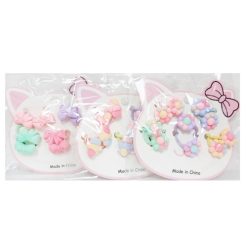 Hair Elastic Ties Mini 10pc Asst-wholesale