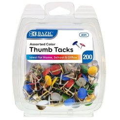 Thumb Tack Asst Clrs 200ct-wholesale