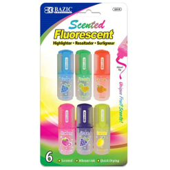 Highlighters 6pc Fruit Scent Fluorescent-wholesale