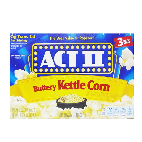 Act II MW Popcorn 3pk Bttry Kettle Corn-wholesale Act II MW Popcorn 3pk Bttry Kettle Corn-wholesale