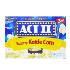 Act II MW Popcorn 3pk Bttry Kettle Corn-wholesale