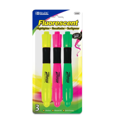 Highlighters 3pk Asst Clrs-wholesale