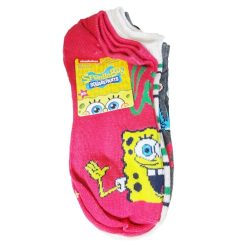 Kids Socks No Show 9pk Sponge Bob-wholesale