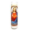 Candle 8in Corazon De Jesus White-wholesale