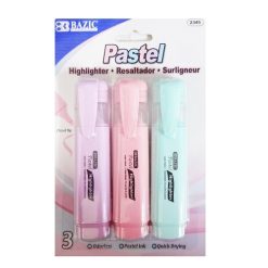 Highlighters 3pk Pastel Colors-wholesale