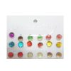 Earring 9pair Asst Clrs-wholesale