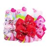 Hair Metal Clips 2pk Bow W-Hearts Asst-wholesale