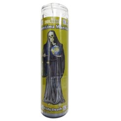 Candle 8in Santisima Muerte Black-wholesale