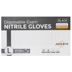 Disposable Gloves Nitrile Blck 100ct Lg-wholesale
