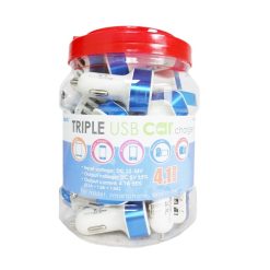 USB Triple Car Charger In Jar-wholesale