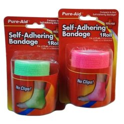 Pure-Aid Self-Adhering Bandage Asst Clrs-wholesale