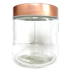 Glass Jar W-Rose Gold Lid 800ml-wholesale