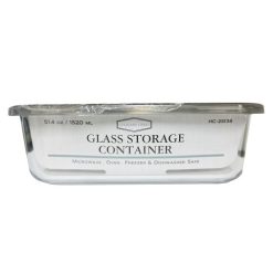 Storage Container Glass 51.4oz W-Lid-wholesale