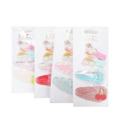 Hair Metal Snaps 4pk Asst Design-wholesale
