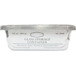 Storage Container Glass 12.5oz W-Lid-wholesale