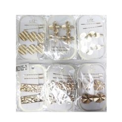 Hair Metal Clips 4pc Gold-wholesale