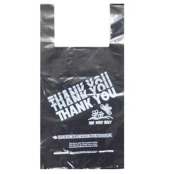 T-Shirt Bags 300ct Reusable Black 10X19-wholesale