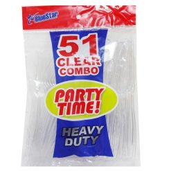 Blue Star PS Clear Cutlery Combo 51ct-wholesale