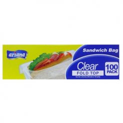 Ariana Sandwich Bag Fold To 100ct Clear