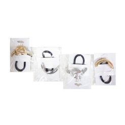 Hair Elastic Ties W-Metal Silver & Gold-wholesale