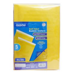 Bubble Mailers 5pk 4 X 7.25 Ylw-wholesale