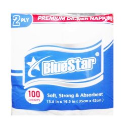 Blue Star Dinner Napkins 100ct-wholesale